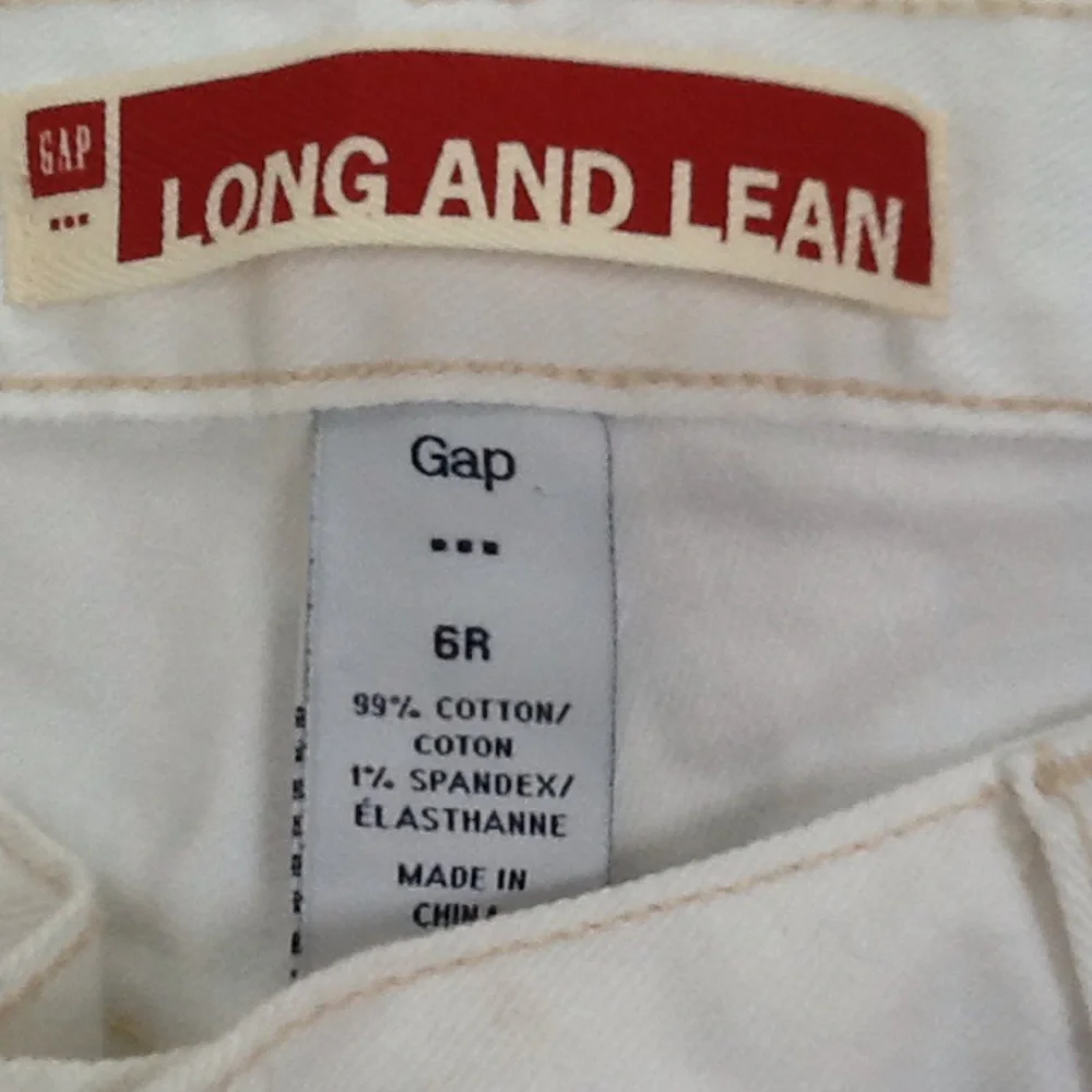 Gap Long‎ and Lean White Flare Jeans Sz 6R
